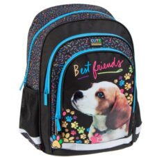 Ghiozdan Starpak Doggy, grădiniță, 1 compartiment, 4 buzunare, negru