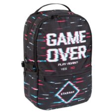 Ghiozdan Starpak Game Over, grădiniță, 2 compartimente, 3 buzunare, negru