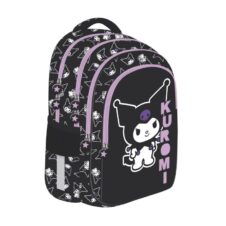 Ghiozdan St.Majewski Kuromi, 40 cm, 3 compartimente, negru