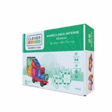 Joc magnetic de construit cu set de roți 25 piese, Cleverclixx
