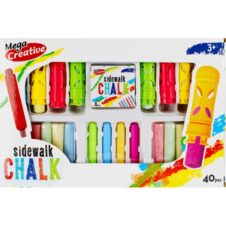 Set Mega Creative, cretă pentru asfalt cu ustensile, 40 piese