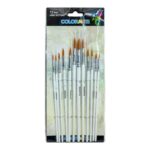 Set de 12 pensule Colorarte, vârf rotund