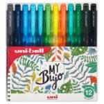 Set de 12 pixuri cu gel Uni-ball Signo My Bujo, 0,7 mm, 12 culori