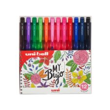 Set de 12 pixuri cu gel Uni-ball Signo My Bujo, 0,7 mm, 12 culori intense