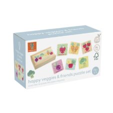 Puzzle din lemn în cutie Legume, Orange Tree Toys