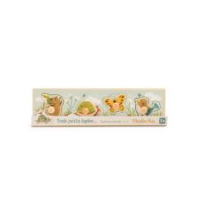 Puzzle incastru din lemn 4 animale, Moulin Roty