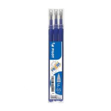 Set de 3 rezerve Pilot FriXion, 0,5 mm, albastre