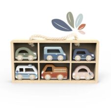 Set de 6 masinute din lemn, Speedy Monkey