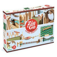 Set de construcție trasee Zig & Go Big Boom 48 piese, Djeco