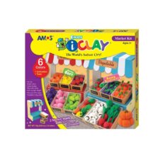 Plastilină Amos iClay Market Kit, 6 culori × 18 g, cu accesorii