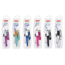 Stilou Herlitz My Pen, vârf M, alimentare rezerve, corp plastic diverse culori, grip cauciucat